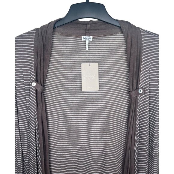 Anthropologie Splendid Womens Striped Flyaway Open Front Cardigan X-Large - Picture 8 of 12